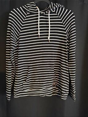 Volcom Black and White Striped Hoodie